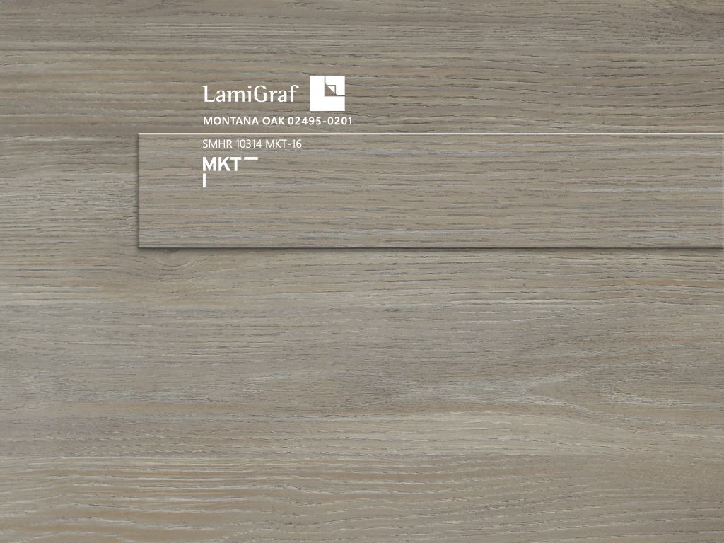Lamigraf Montana Oak im Dekorverbund mit passender MKT GmbH Kante ALPHA-TAPE® SMHR10314 MKT-16