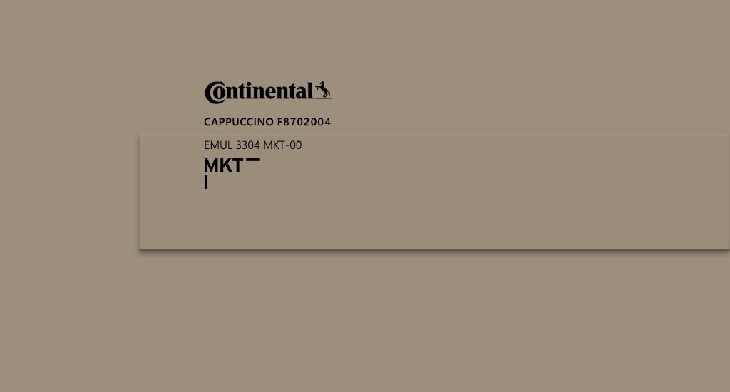 Continental Cappuccino im Dekorverbund mit passender MKT GmbH Kante ALPHA-TAPE® EMUL3304 MKT-00