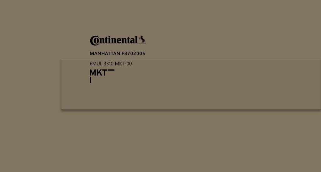 Continental Manhattan im Dekorverbund mit passender MKT GmbH Kante ALPHA-TAPE® EMUL3310 MKT-00